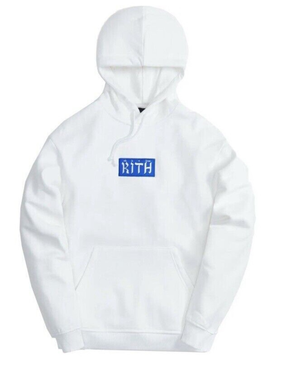 Kith Hebrew Script Box Logo White Hoodie NWT